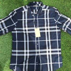Burberry brit dutton down plaid shirt